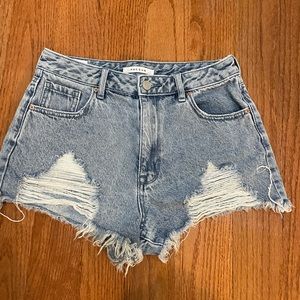 Pac Sun high rise jean shorts Size 27